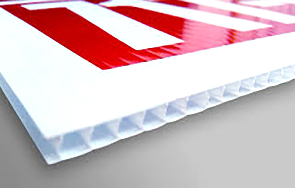 AW Creative provides printed corrugated fluted choroplast signs