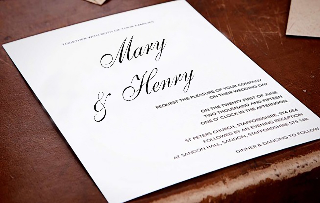 AW Creative designs and prints wedding invitations